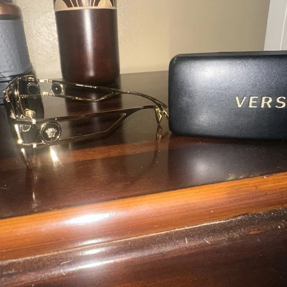 Versace Aviator Sunglasses with Gold Frame